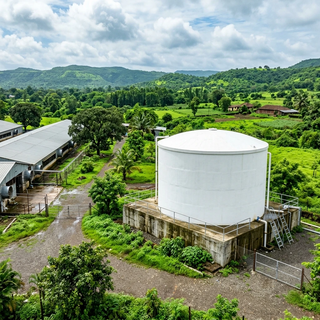 water tank in a poultry farm