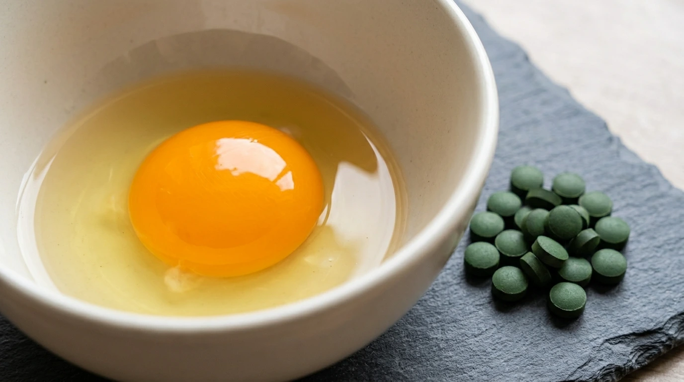egg yolk and microalgae